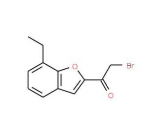 2-Bromoacetyl-7-ethylbenzofuran (CAS 593266-85-4) - chemical structure image