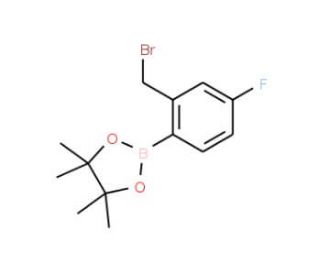 2-(Bromomethyl)-4-fluorobenzeneboronic acid, pinacol ester (CAS 850567-57-6) - chemical structure image