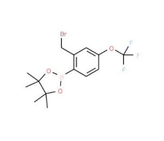 2-(Bromomethyl)-4-(trifluoromethoxy)benzeneboronic acid, pinacol ester (CAS 957066-13-6) - chemical structure image