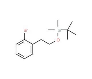 (2-Bromophenethoxy)(tert-butyl)dimethylsilane (CAS 181021-20-5) - chemical structure image