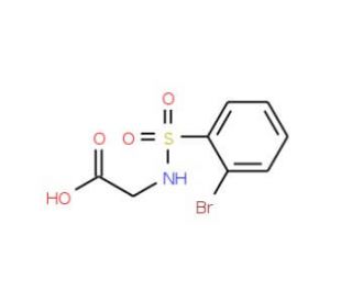 {[(2-bromophenyl)sulfonyl]amino}acetic acid - chemical structure image