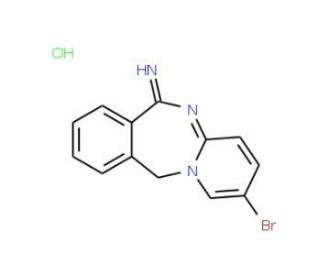 2-bromopyrido[1,2-b][2,4]benzodiazepin-6(11H)-imine hydrochloride - chemical structure image