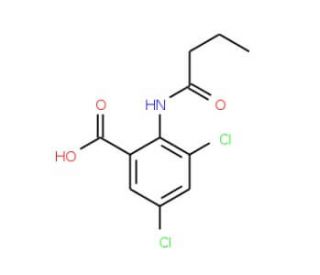 2-butanamido-3,5-dichlorobenzoic acid - chemical structure image