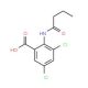 2-butanamido-3,5-dichlorobenzoic acid - chemical structure image