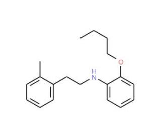 2-Butoxy-N-(2-methylphenethyl)aniline - chemical structure image