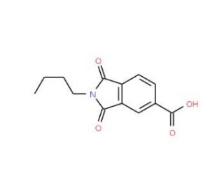 2-Butyl-1,3-dioxo-2,3-dihydro-1H-isoindole-5-carboxylic acid (CAS 96296-39-8) - chemical structure image