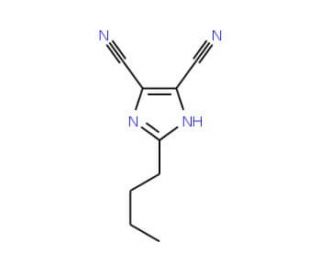 2-Butyl-1H-imidazole-4,5-dicarbonitrile (CAS 114772-25-7) - chemical structure image