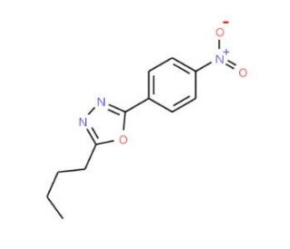 2-Butyl-5-(4-nitrophenyl)-1,3,4-oxadiazole - chemical structure image