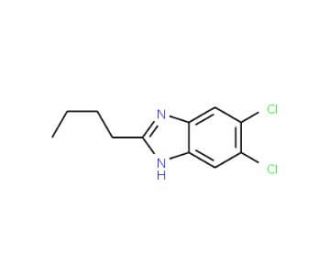 2-Butyl-5,6-dichloro-1H-1,3-benzimidazole (CAS 133052-59-2) - chemical structure image