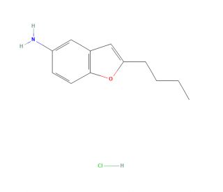 2-Butyl-5-benzofuranamine Hydrochloride (CAS 526196-90-7) - chemical structure image