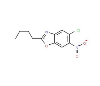 2-Butyl-5-chloro-6-nitro-1,3-benzoxazole - chemical structure image