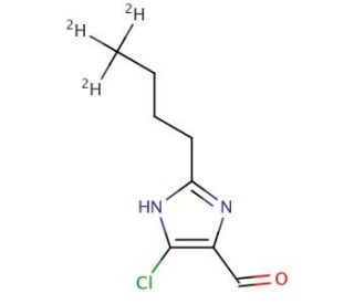 2-Butyl-d3-4-chloro-1H-imidazole-5-carboxaldehyde - chemical structure image