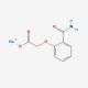 (2-Carbamoylphenoxy)acetic acid sodium salt (CAS 3785-32-8) - chemical structure image