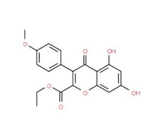 2-Carbethoxy-5,7-dihydroxy-4&prime;-methoxyisoflavone (CAS 15485-76-4) - chemical structure image