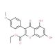2-Carbethoxy-5,7-dihydroxy-4′-methoxyisoflavone (CAS 15485-76-4) - chemical structure image