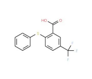2-Carboxy-4-(trifluoromethyl)diphenylsulphide (CAS 52548-96-6) - chemical structure image