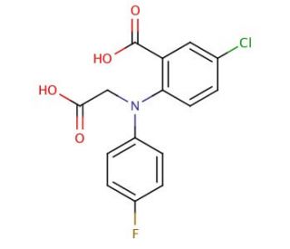 2-[Carboxymethyl-(4-fluoro-phenyl)-amino]-5-chloro-benzoic acid - chemical structure image