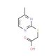 2-Carboxymethylthio-4-methylpyrimidine (CAS 46118-95-0) - chemical structure image