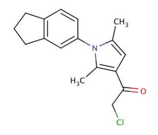 2-chloro-1-[1-(2,3-dihydro-1H-inden-5-yl)-2,5-dimethyl-1H-pyrrol-3-yl]ethan-1-one - chemical structure image