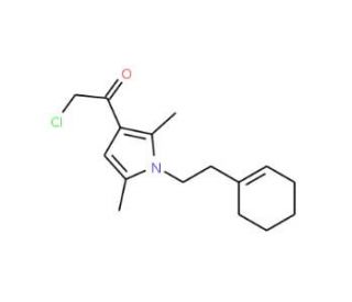 2-chloro-1-[1-(2-cyclohex-1-en-1-ylethyl)-2,5-dimethyl-1H-pyrrol-3-yl]ethanone - chemical structure image