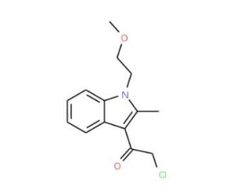 2-Chloro-1-[1-(2-methoxy-ethyl)-2-methyl-1H-indol-3-yl]-ethanone - chemical structure image
