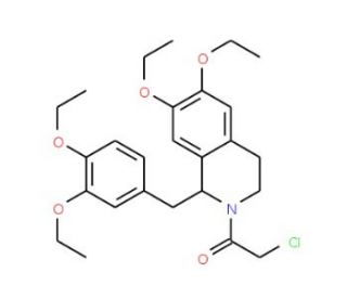 2-Chloro-1-[1-(3,4-diethoxy-benzyl)-6,7-diethoxy-3,4-dihydro-1H-isoquinolin-2-yl]-ethanone - chemical structure image