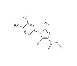2-chloro-1-[1-(3,4-dimethylphenyl)-2,5-dimethyl-1H-pyrrol-3-yl]ethanone (CAS 568559-39-7) - chemical structure image