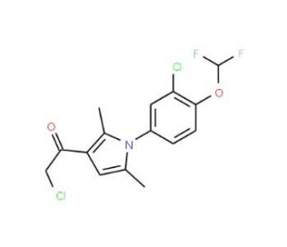 2-chloro-1-{1-[3-chloro-4-(difluoromethoxy)phenyl]-2,5-dimethyl-1H-pyrrol-3-yl}ethanone - chemical structure image