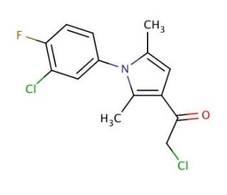 2-chloro-1-[1-(3-chloro-4-fluorophenyl)-2,5-dimethyl-1H-pyrrol-3-yl]ethanone (CAS 315710-83-9) - chemical structure image