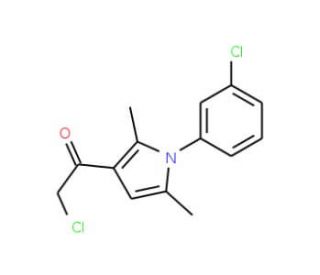 2-chloro-1-[1-(3-chlorophenyl)-2,5-dimethyl-1H-pyrrol-3-yl]ethanone - chemical structure image