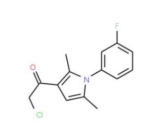 2-chloro-1-[1-(3-fluorophenyl)-2,5-dimethyl-1H-pyrrol-3-yl]ethanone (CAS 315710-85-1) - chemical structure image