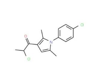 2-chloro-1-[1-(4-chlorophenyl)-2,5-dimethyl-1H-pyrrol-3-yl]propan-1-one - chemical structure image