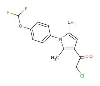 2-chloro-1-{1-[4-(difluoromethoxy)phenyl]-2,5-dimethyl-1H-pyrrol-3-yl}ethanone - chemical structure image