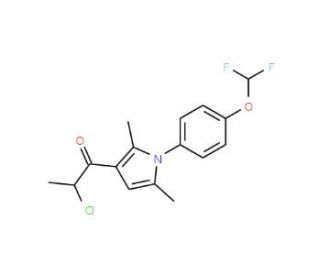 2-chloro-1-{1-[4-(difluoromethoxy)phenyl]-2,5-dimethyl-1H-pyrrol-3-yl}propan-1-one - chemical structure image