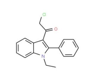 2-chloro-1-(1-ethyl-2-phenyl-1H-indol-3-yl)ethanone - chemical structure image