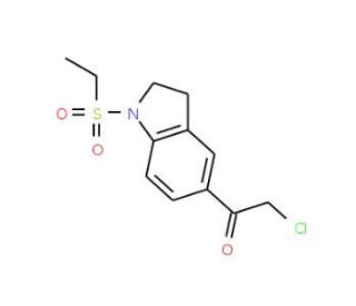 2-chloro-1-[1-(ethylsulfonyl)-2,3-dihydro-1H-indol-5-yl]ethanone - chemical structure image