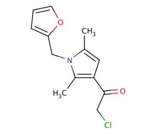 2-Chloro-1-(1-furan-2-ylmethyl-2,5-dimethyl-1H-pyrrol-3-yl)-ethanone - chemical structure image