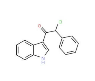2-Chloro-1-(1H-indol-3-yl)-2-phenyl-ethanone (CAS 42883-45-4) - chemical structure image