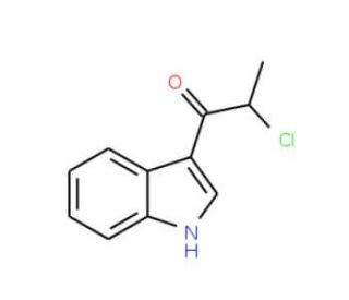 2-chloro-1-(1H-indol-3-yl)propan-1-one (CAS 17380-07-3) - chemical structure image