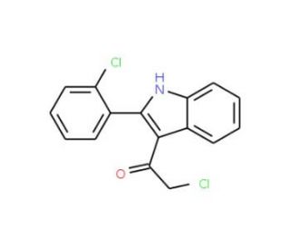 2-chloro-1-[2-(2-chlorophenyl)-1H-indol-3-yl]ethanone - chemical structure image