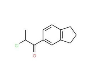 2-chloro-1-(2,3-dihydro-1H-inden-5-yl)propan-1-one - chemical structure image