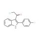 2-chloro-1-[2-(4-fluorophenyl)-1H-indol-3-yl]ethanone (CAS 70093-19-5) - chemical structure image