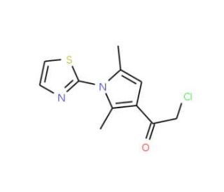 2-chloro-1-[2,5-dimethyl-1-(1,3-thiazol-2-yl)-1H-pyrrol-3-yl]ethanone - chemical structure image