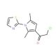 2-chloro-1-[2,5-dimethyl-1-(1,3-thiazol-2-yl)-1H-pyrrol-3-yl]ethanone - chemical structure image