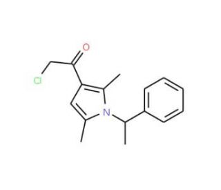 2-chloro-1-[2,5-dimethyl-1-(1-phenylethyl)-1H-pyrrol-3-yl]ethanone - chemical structure image