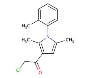 2-chloro-1-[2,5-dimethyl-1-(2-methylphenyl)-1H-pyrrol-3-yl]ethan-1-one - chemical structure image
