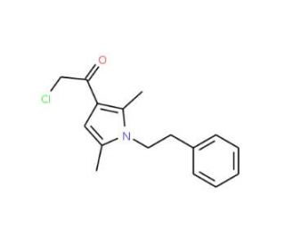 2-chloro-1-[2,5-dimethyl-1-(2-phenylethyl)-1H-pyrrol-3-yl]ethanone - chemical structure image