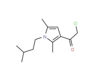 2-chloro-1-[2,5-dimethyl-1-(3-methylbutyl)-1H-pyrrol-3-yl]ethanone - chemical structure image