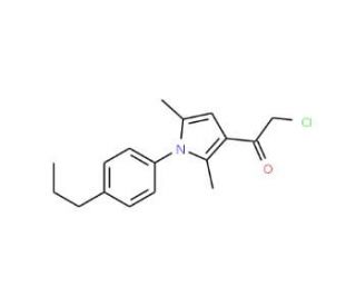 2-chloro-1-[2,5-dimethyl-1-(4-propylphenyl)-1H-pyrrol-3-yl]ethanone - chemical structure image
