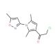 2-chloro-1-[2,5-dimethyl-1-(5-methylisoxazol-3-yl)-1H-pyrrol-3-yl]ethanone - chemical structure image
